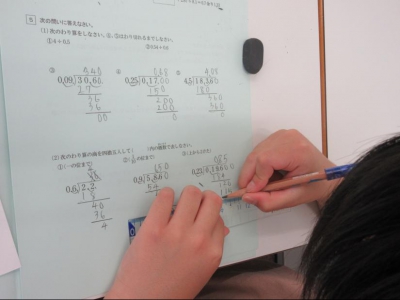 丁寧に筆算を書けています！