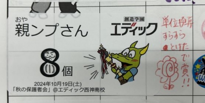 ▲「単位換算すらすらとけたで賞」