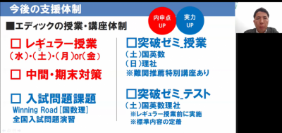 校長の村上より今後の支援体制の説明！