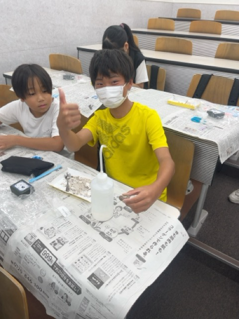 やりました！アンモナイトを発掘しました！