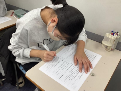 ポイント確認テストに向けた確認テストの様子