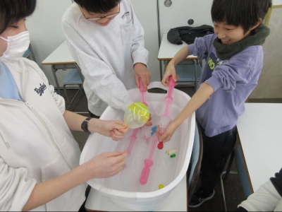ヨーヨー作りの練習！