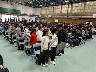 ▲新中１特訓では第３位で表彰！