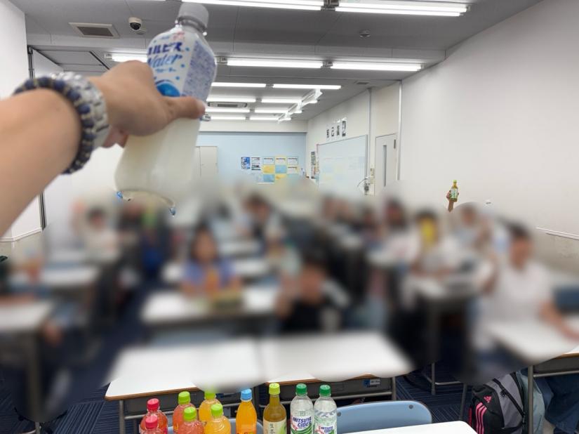 ▲ご褒美にみんなで乾杯をしました♪