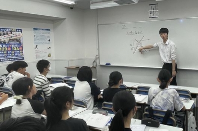 桑木野先生による、「熱血授業」！甲南山手校で自分もそうであったように生徒の限界を突破させます。