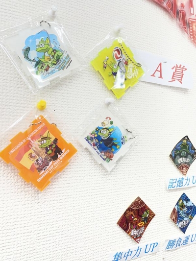 さまざまな景品はあつめたくなるものばかりです。
