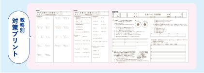 学校別・教科別対策が当日の自信に。